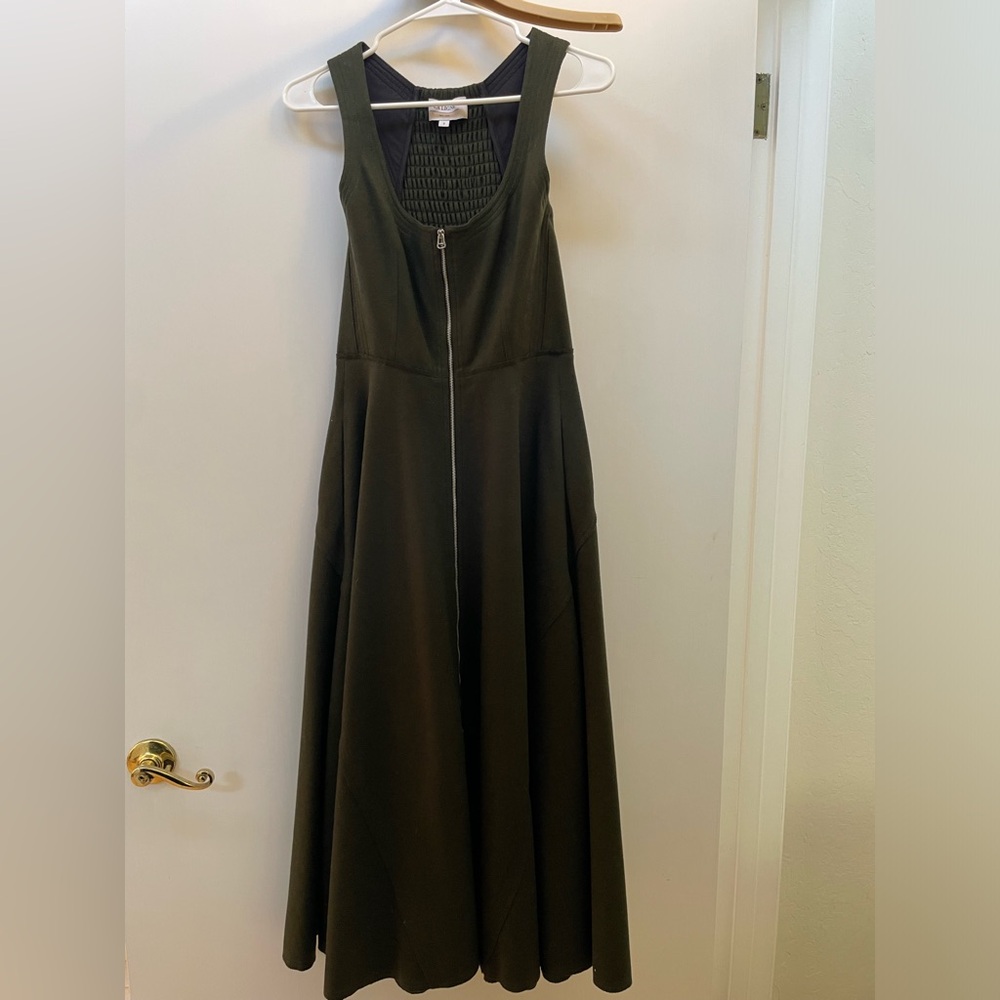 La ligne selby dress green wool